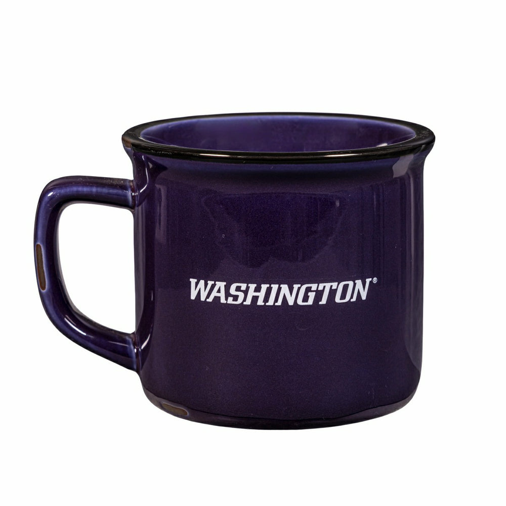 University of Washington Ceramic Camp Cup with Enamel Finish, 14oz - Collegiate Home