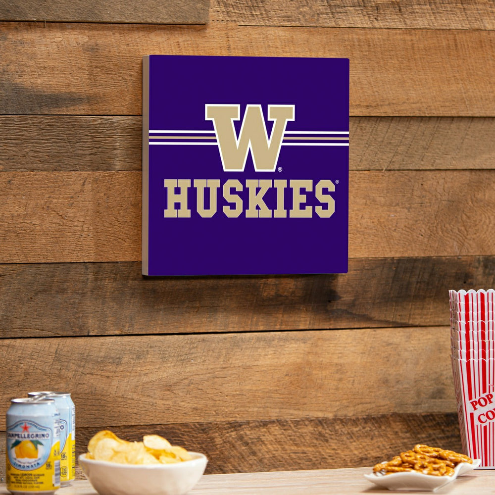 University of Washington Wood Wall Sign, 12x12 - Collegiate Home