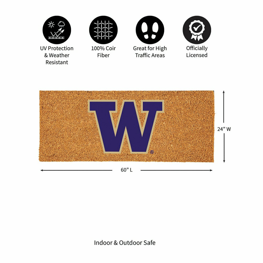 University of Washington Extra Large Full Color Coir Mat, 60"x24" - Collegiate