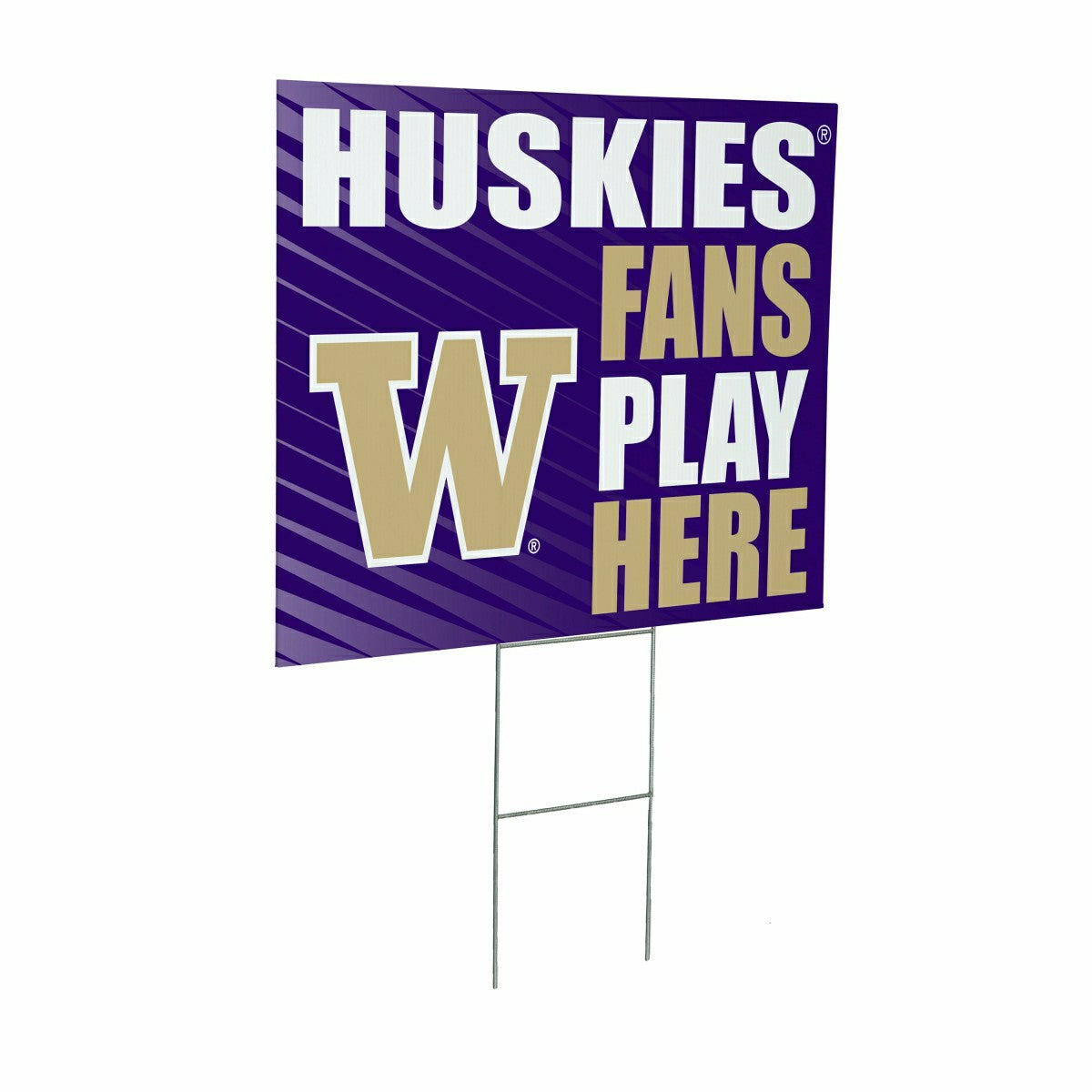 University of Washington Coroplast Yard Sign "Fans Play Here" - Collegiate Home