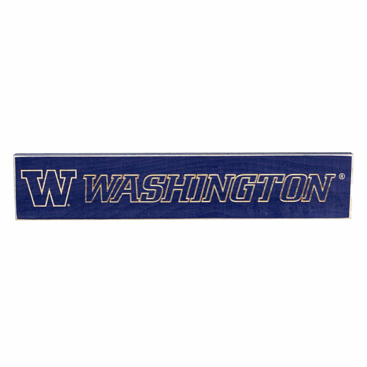 University of Washington Engraved Wood Sign, 3.5" x 18" - Collegiate Home