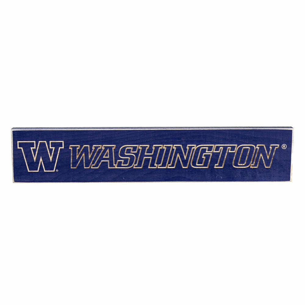 University of Washington Engraved Wood Sign, 3.5" x 18" - Collegiate Home