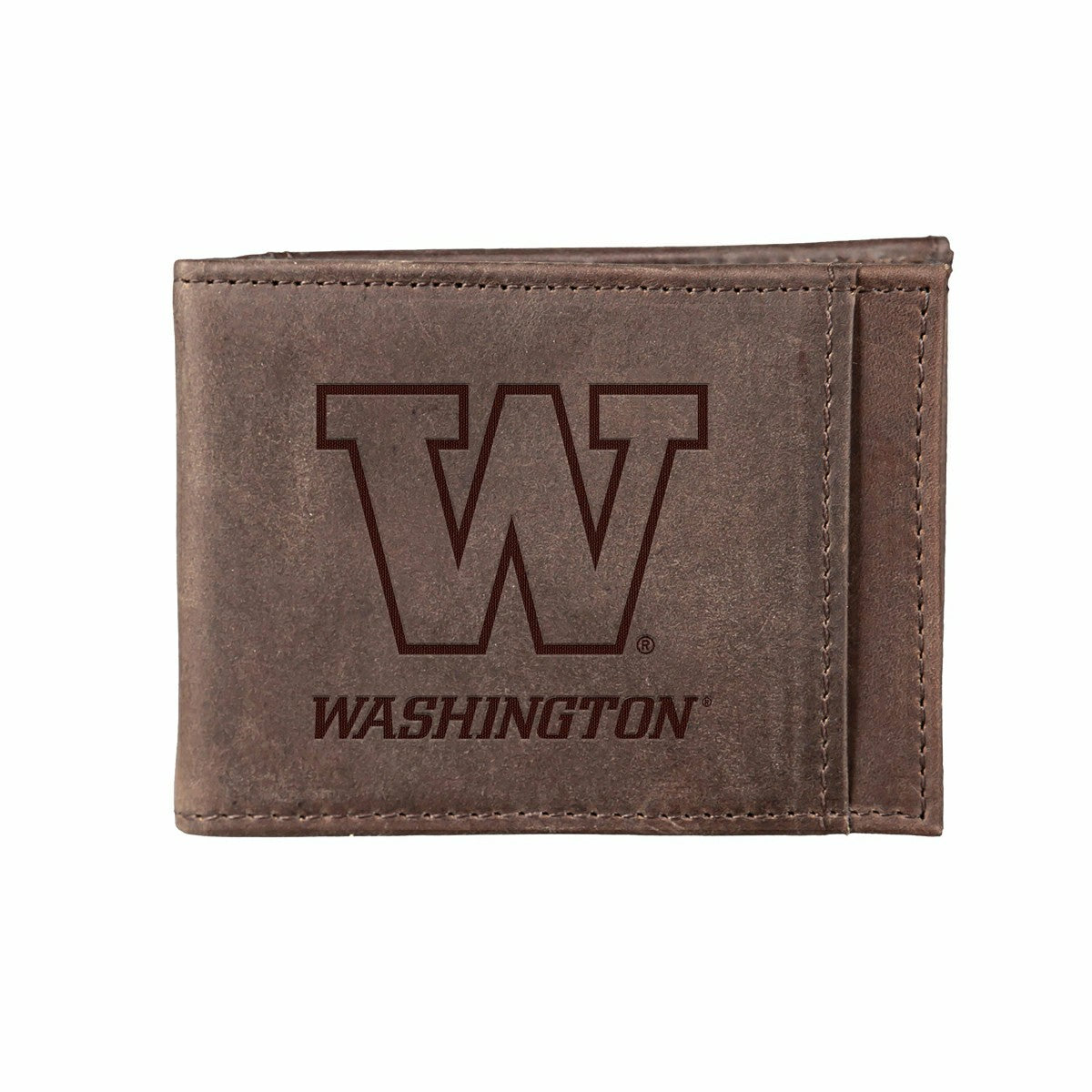 Front Pocket Wallet w/ RFID Blocking, University of Washington, Brown - Collegiate Home