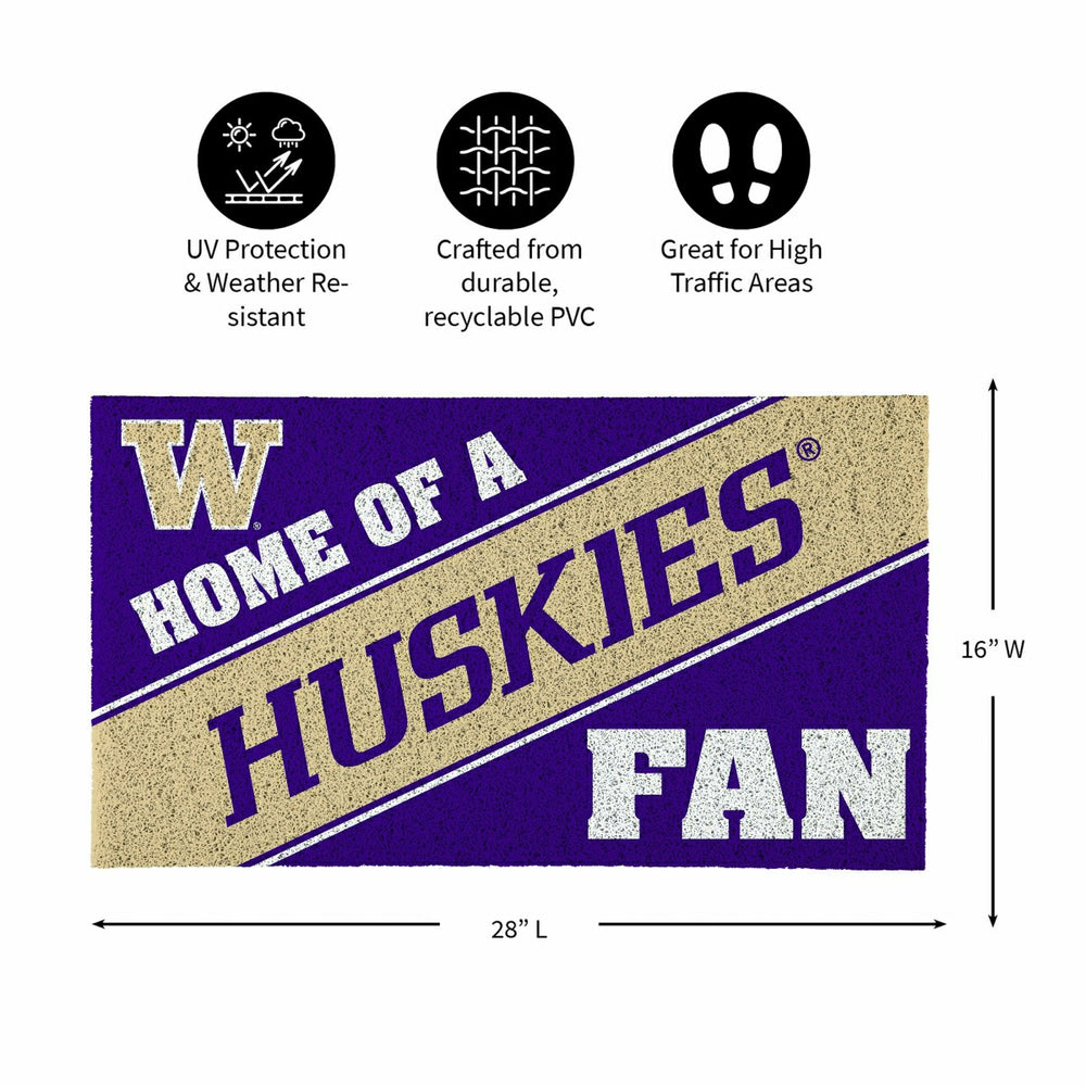 University of Washington, PVC Mat COLOR, Home of a Fan - Collegiate