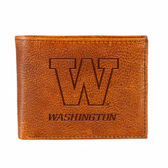 Universitiy of Washington, Embossed 100% Genuine Tumbled Leather Passc - Collegiate Home