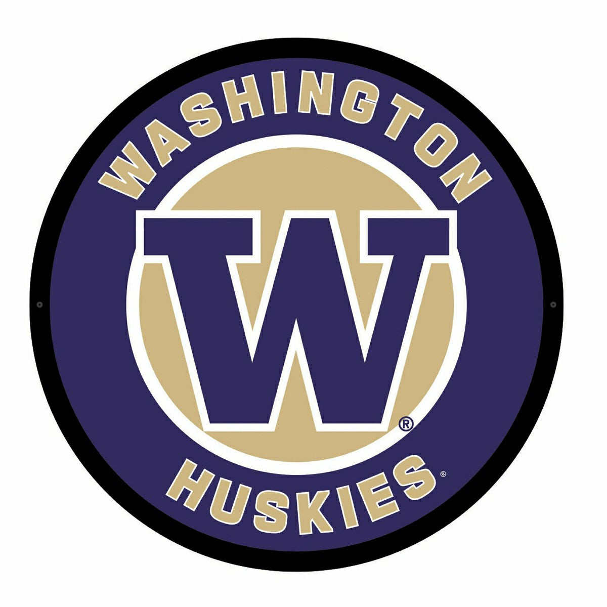LED Wall Decor, Round, University of Washington - Collegiate Home
