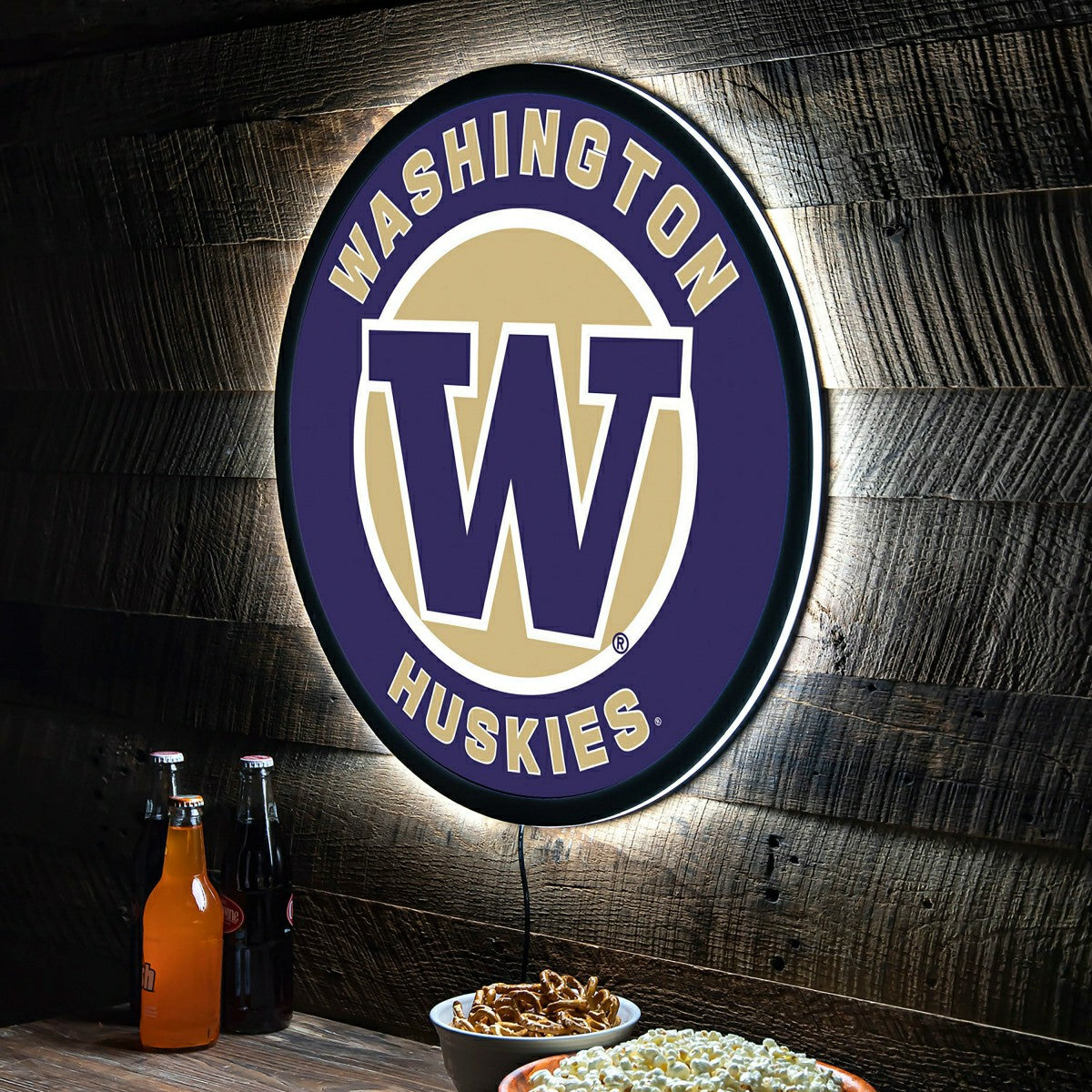 LED Wall Decor, Round, University of Washington - Collegiate Home