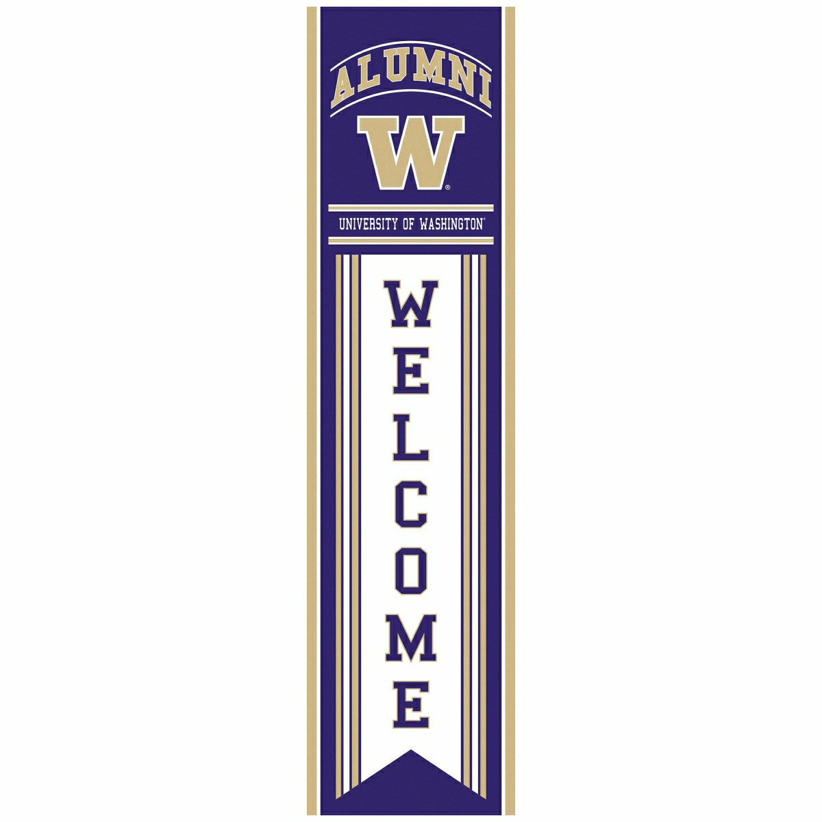 University of Washington Alumni Single Sided Large Leaner, 46" - Collegiate Home