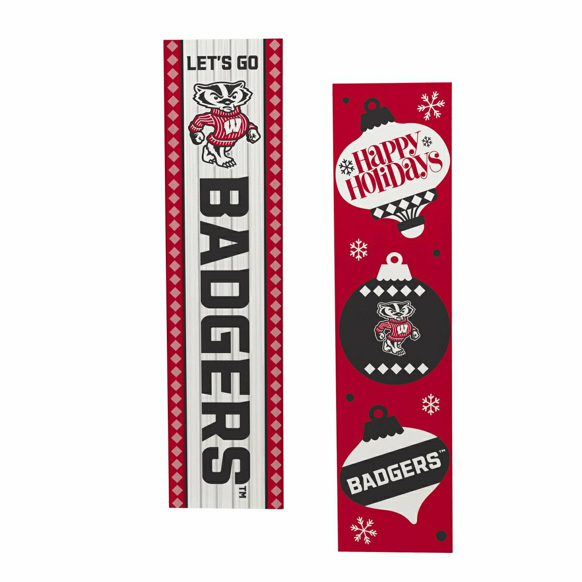 47" Double Sided Leaner, University of Wisconsin-Madison, Christmas - Collegiate Home