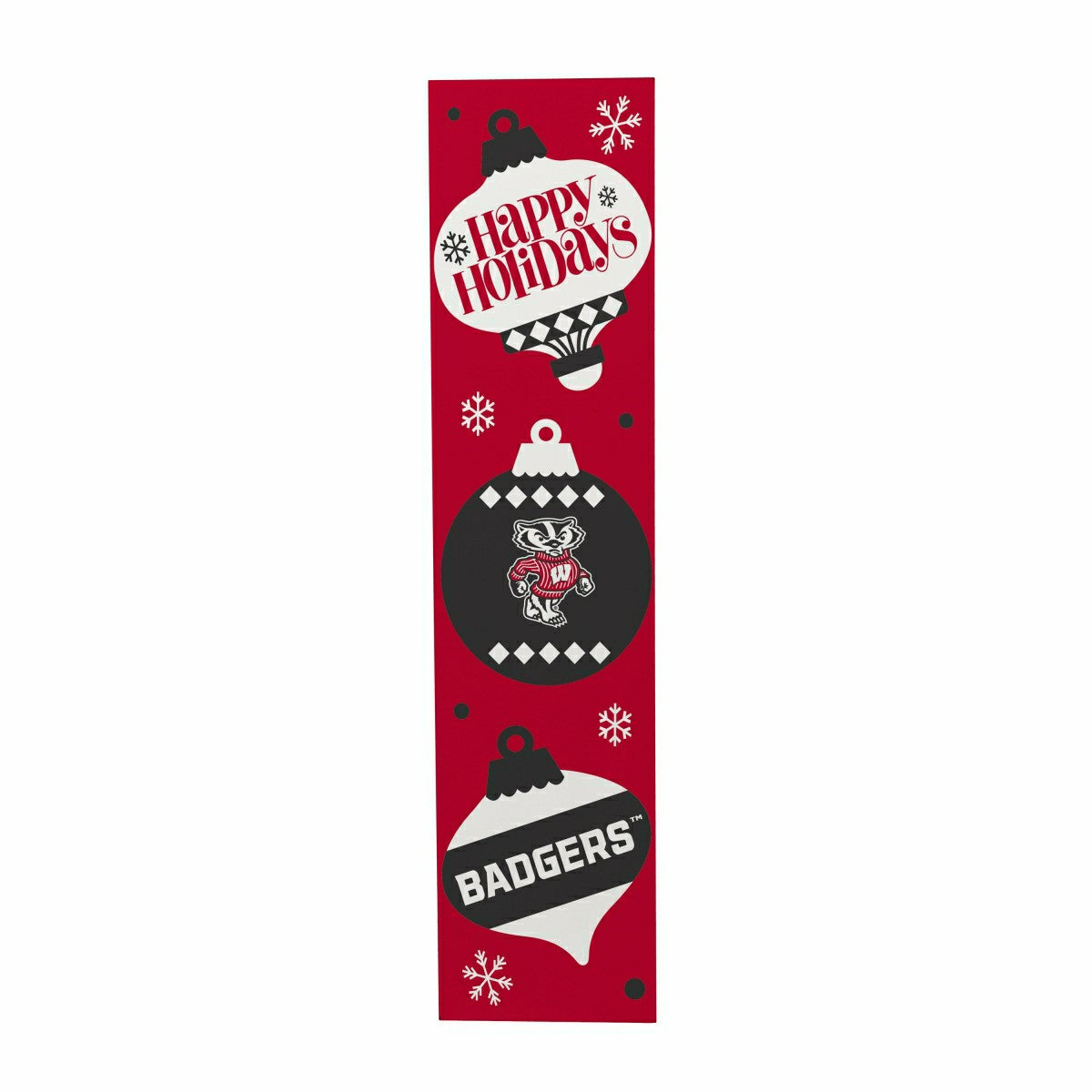 47" Double Sided Leaner, University of Wisconsin-Madison, Christmas - Collegiate Home