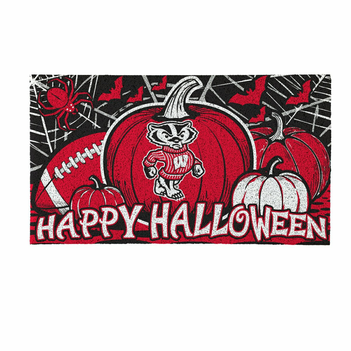 University of Wisconsin-Madison Halloween PVC Mat, 28"x16" - Collegiate