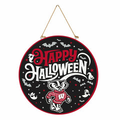 University of Wisconsin-Madison Halloween Round Door Décor with Hangin - Collegiate Home