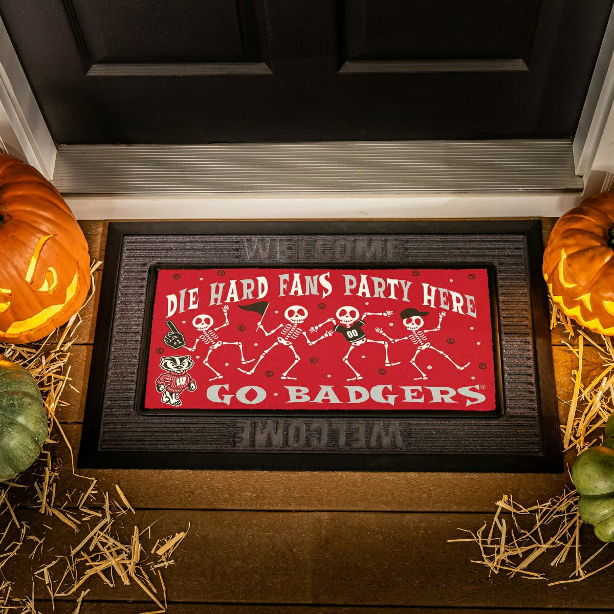 University of Wisconsin-Madison Flocked Coir Halloween Sassafras Switc - Collegiate