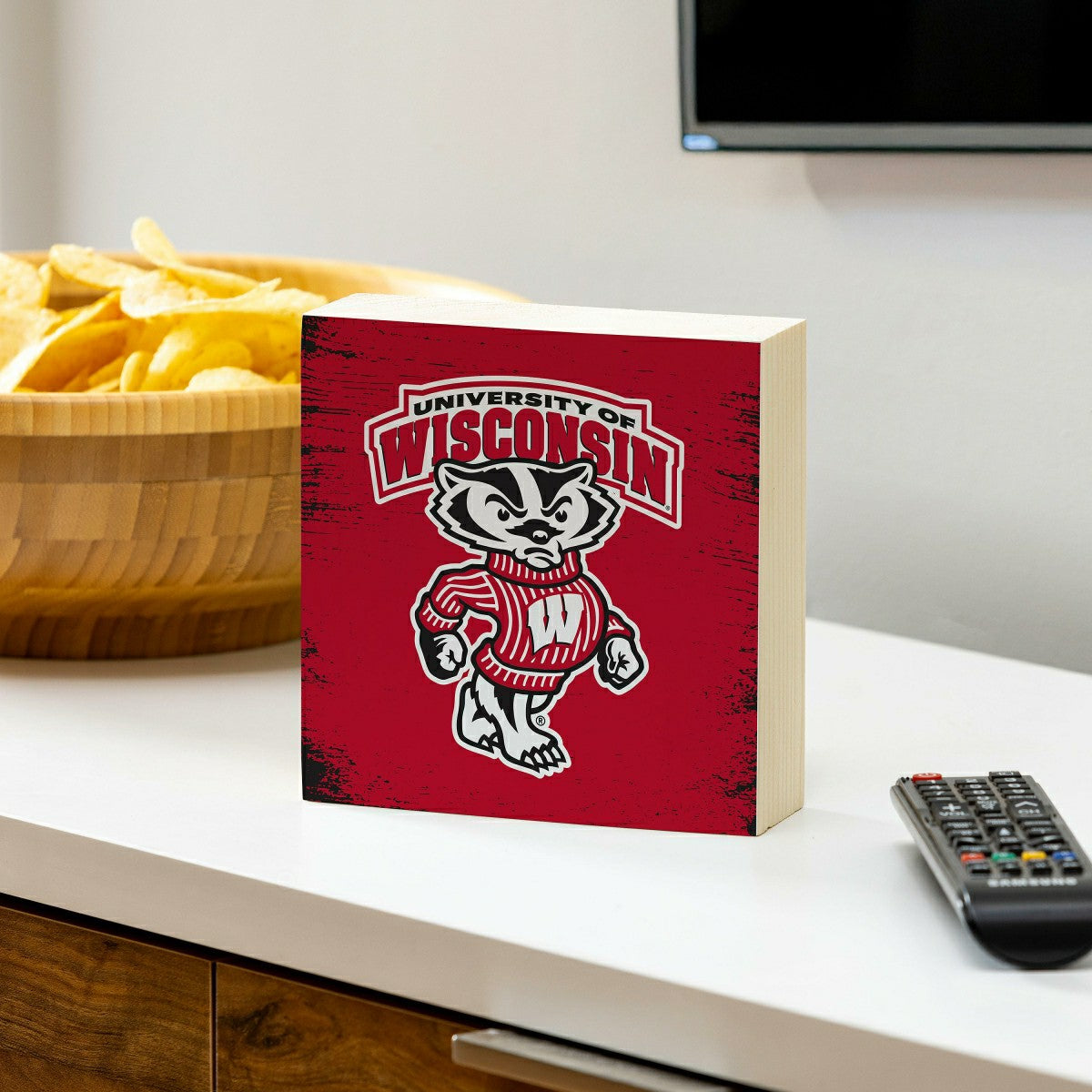 University of Wisconsin-Madison Plock, Down Home Fans, 6x6 - Collegiate Home