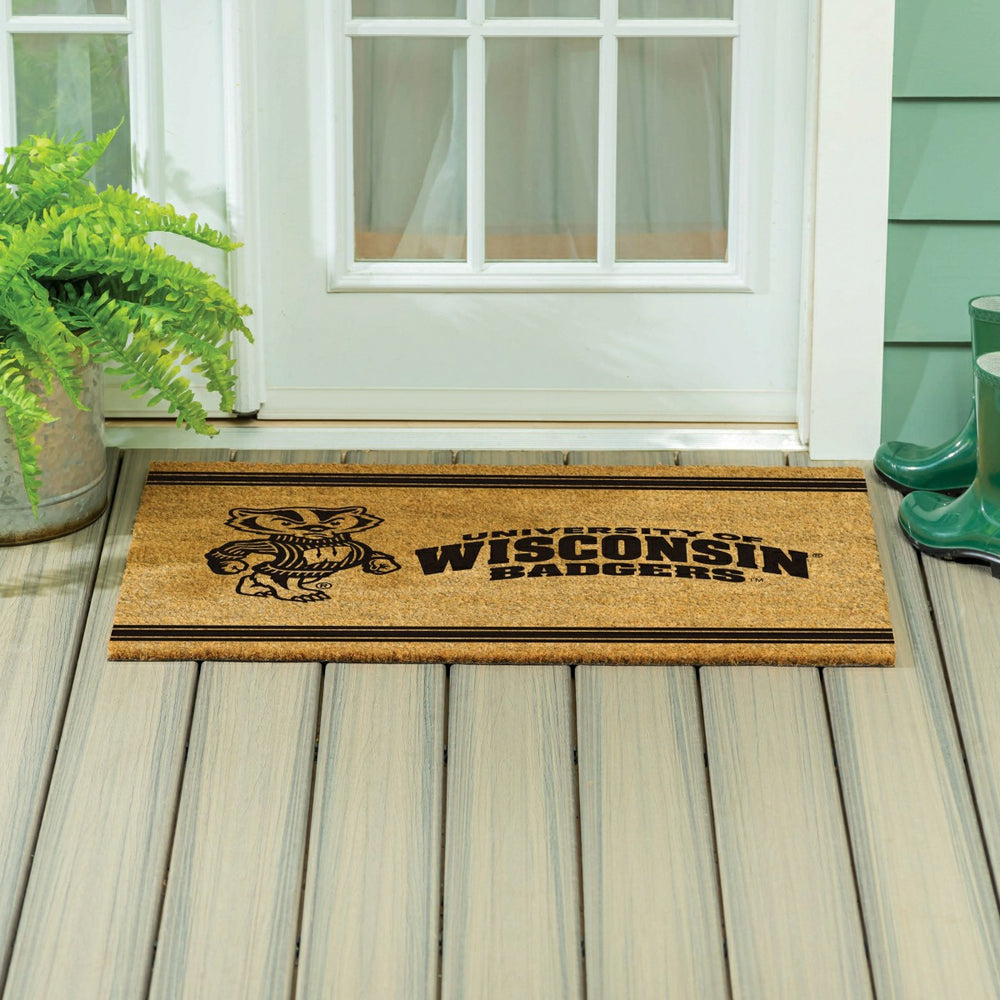 University of Wisconsin-Madison Large One Color Coir Mat, 36"x24" - Collegiate