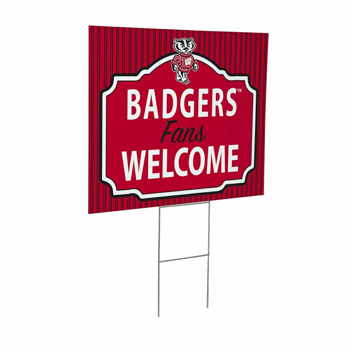 University of Wisconsin-Madison Coroplast Yard Sign, "Fans Welcome" - Collegiate Home