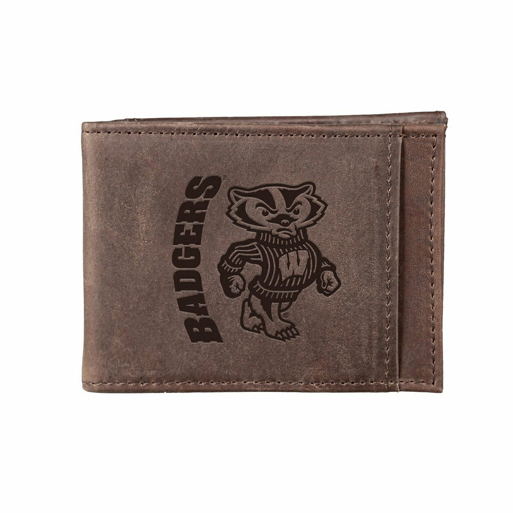 Front Pocket Wallet w/ RFID Blocking, University of Wisconsin-Madison, - Collegiate Home