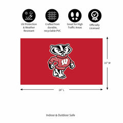 Full Color PVC Mat, 16" x 28", University of Wisconsin-Madison - Collegiate