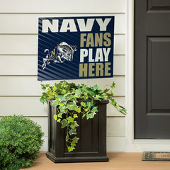 US Naval Academy Coroplast Yard Sign "Fans Play Here" - Collegiate Home