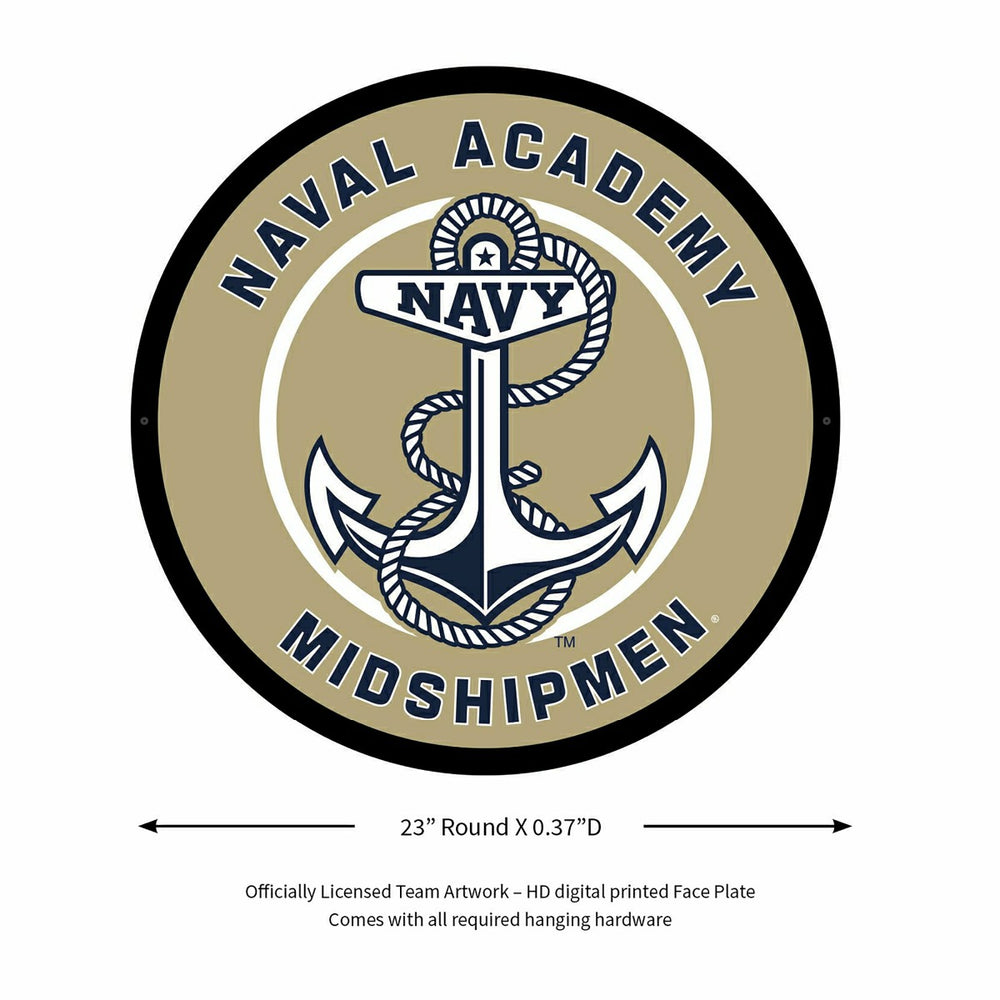 LED Wall Decor, Round, US Naval Academy - Collegiate Home