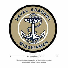 LED Wall Decor, Round, US Naval Academy - Collegiate Home