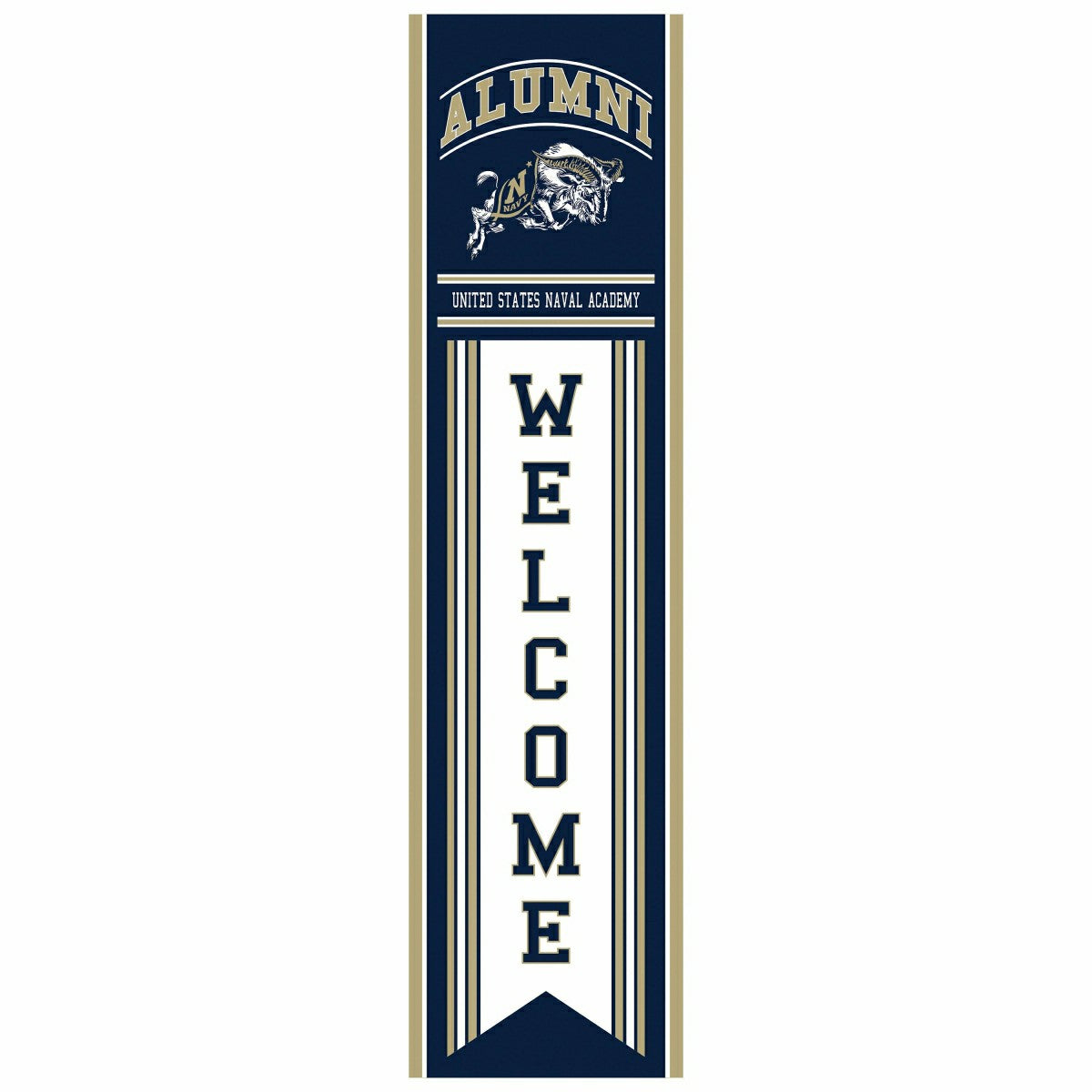 US Naval Academy Alumni Single Sided Large Leaner, 46" - Collegiate Home