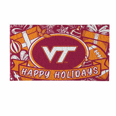 Virginia Tech Holiday PVC Mat, 28"x16" - Collegiate