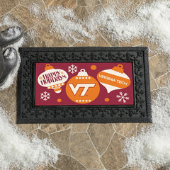 Virginia Tech Holiday Flocked Coir Sassafras Switch Mat, 22"x10" - Collegiate