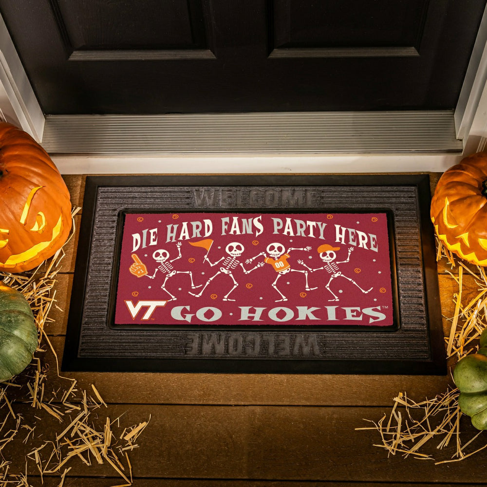 Virginia Tech Flocked Coir Halloween Sassafras Switch Mat, 22"x10" - Collegiate