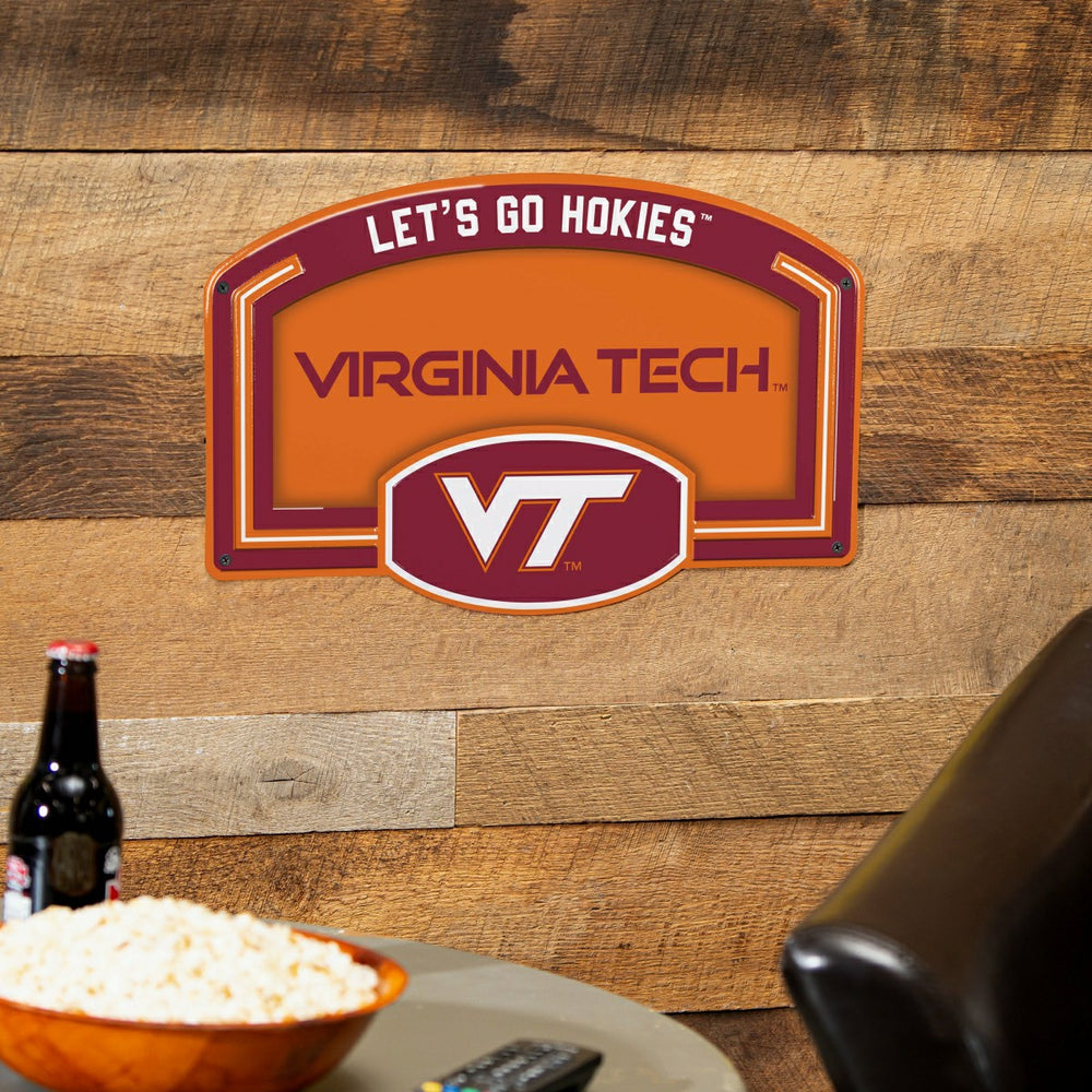 Virginia Tech USA Embossed Steel Wall Sign, 11" x 17" - Collegiate Home