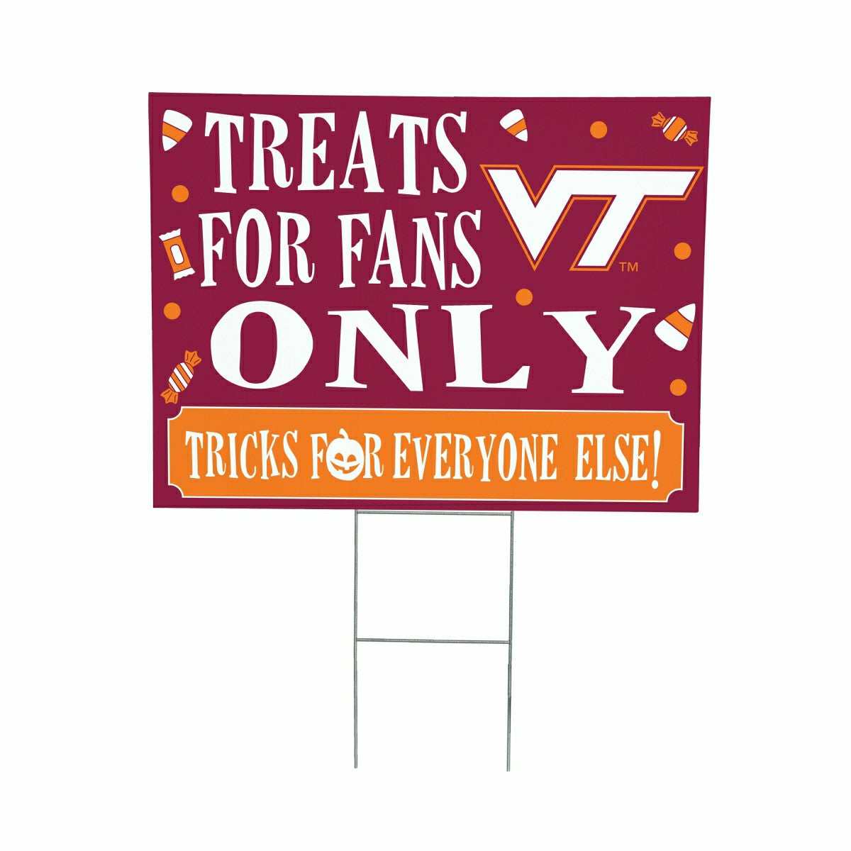 Virginia Tech Yard Sign, Halloween Treats for Fans - Collegiate Home