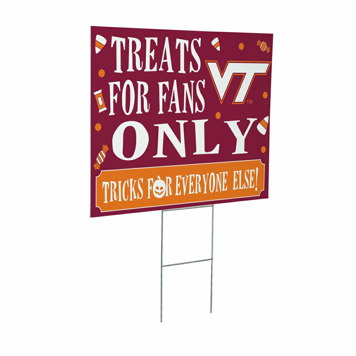 Virginia Tech Yard Sign, Halloween Treats for Fans - Collegiate Home