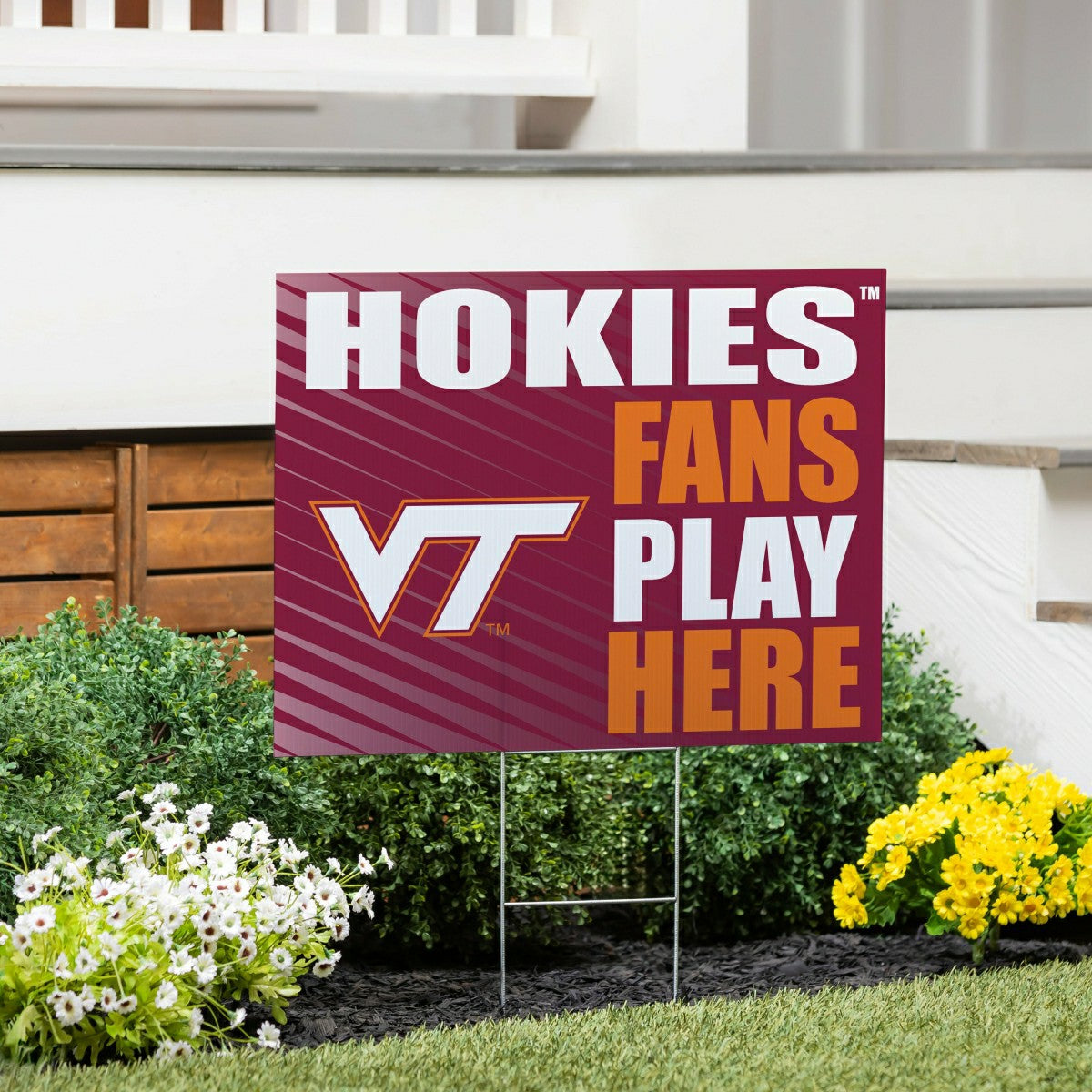Virginia Tech Coroplast Yard Sign "Fans Play Here" - Collegiate Home
