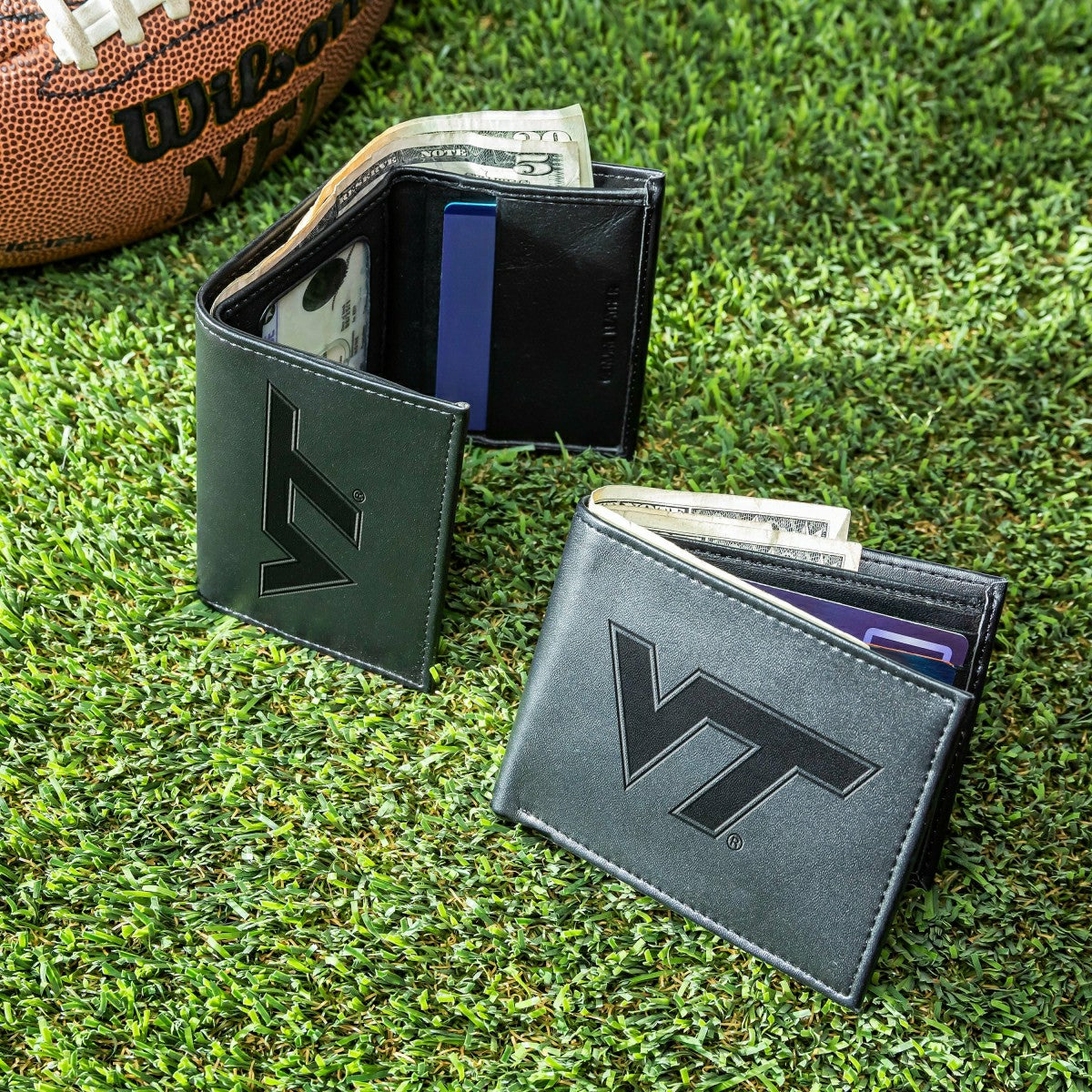 Virginia Tech, Bi-Fold and Tri-Fold Wallet Gift Set, Black - Collegiate Home