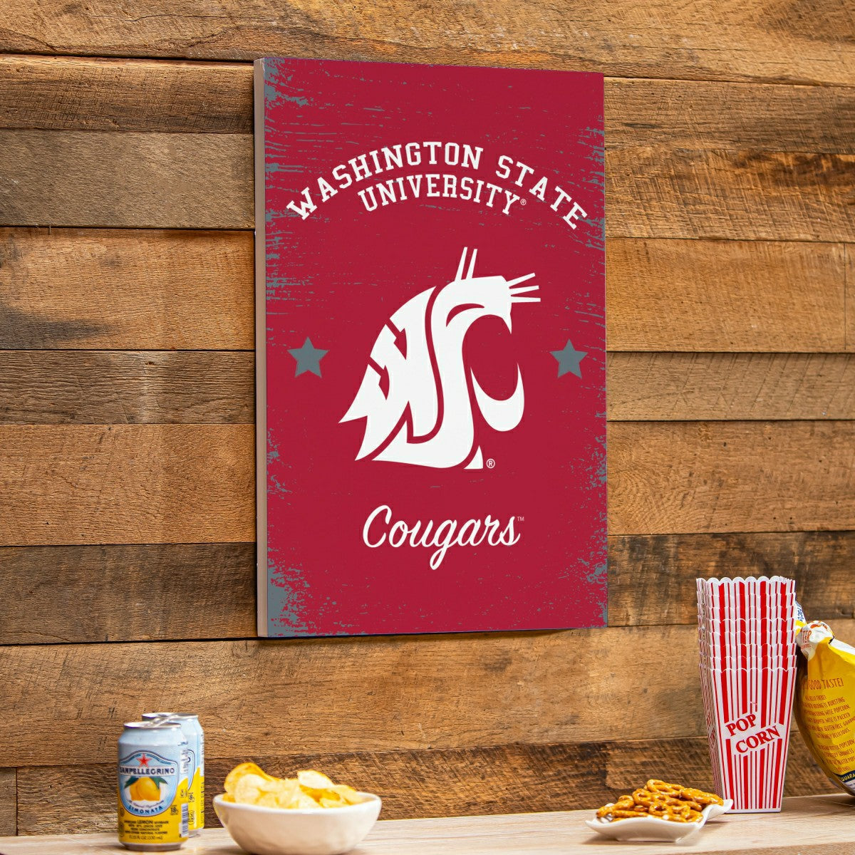 Washington State University Wood Wall Sign, 16x24 - Collegiate Home
