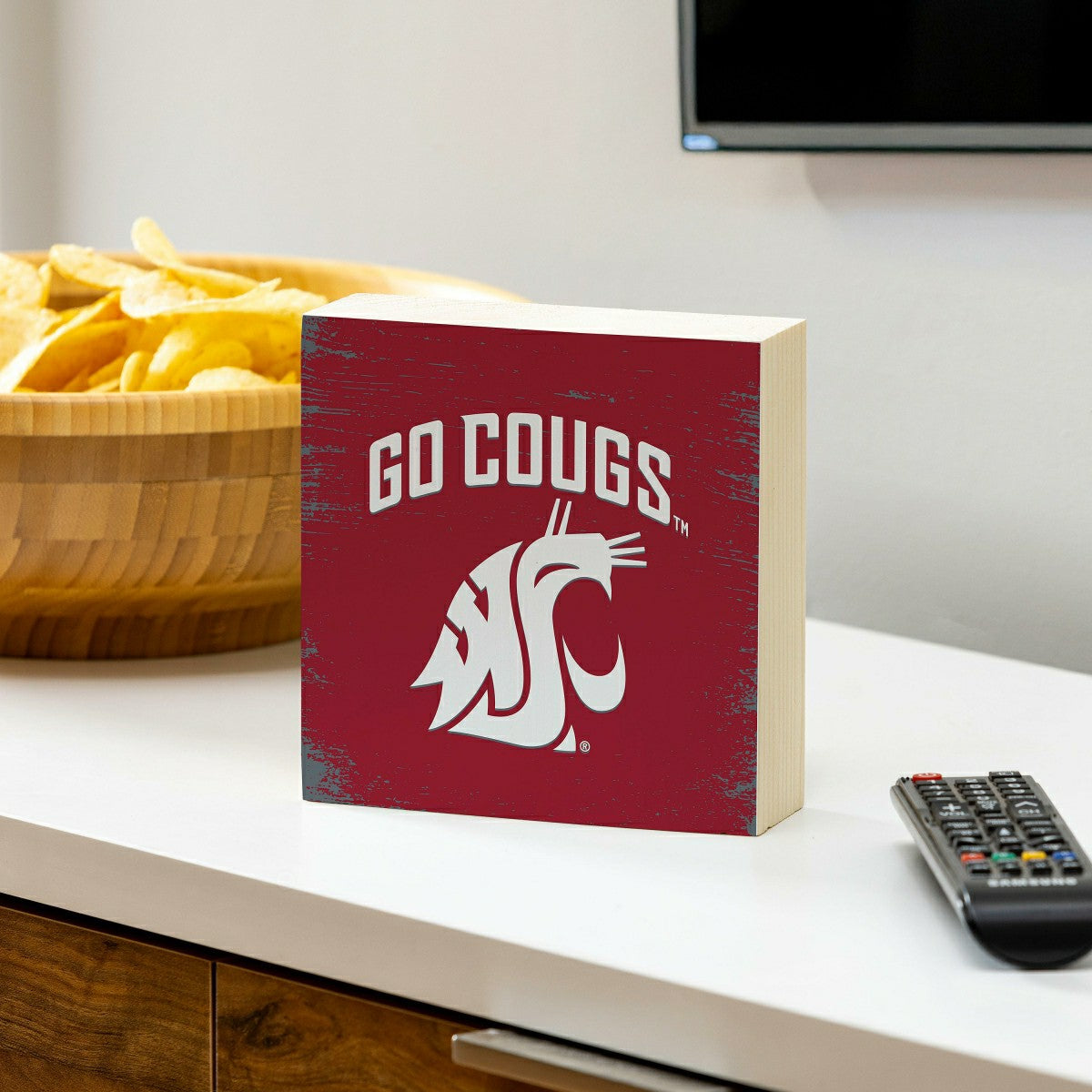 Washington State University Plock, Down Home Fans, 6x6 - Collegiate Home
