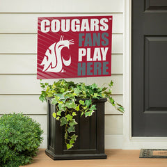 Washington State University Coroplast Yard Sign "Fans Play Here" - Collegiate Home