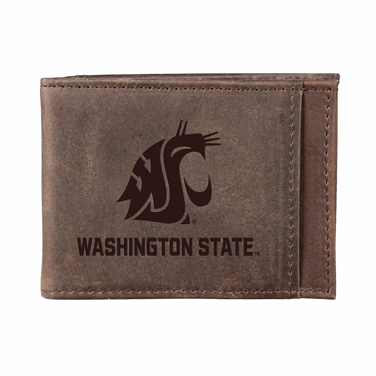 Front Pocket Wallet w/ RFID Blocking, Washington State University, Bro - Collegiate Home