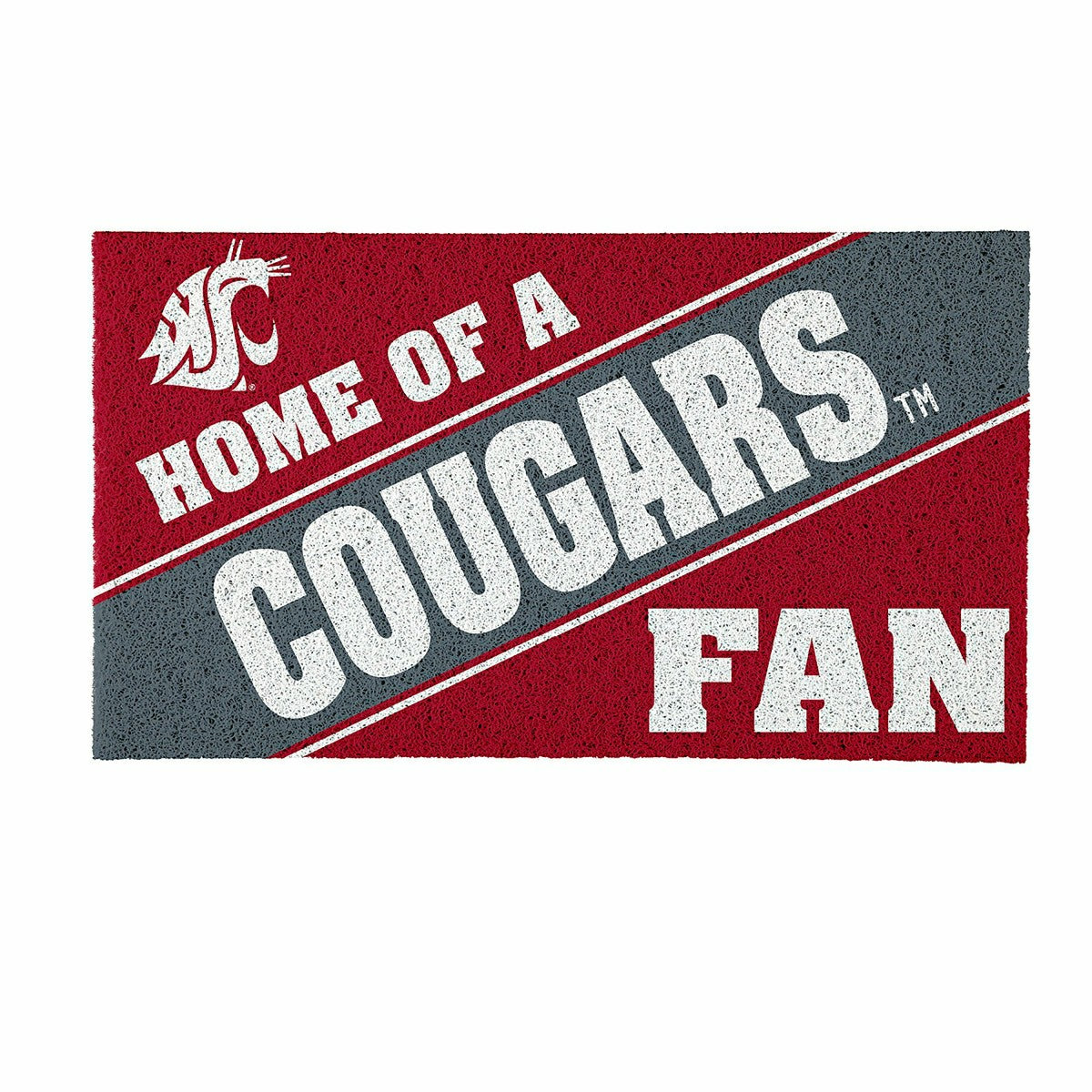 Washington State University, PVC Mat COLOR, Home of a Fan - Collegiate