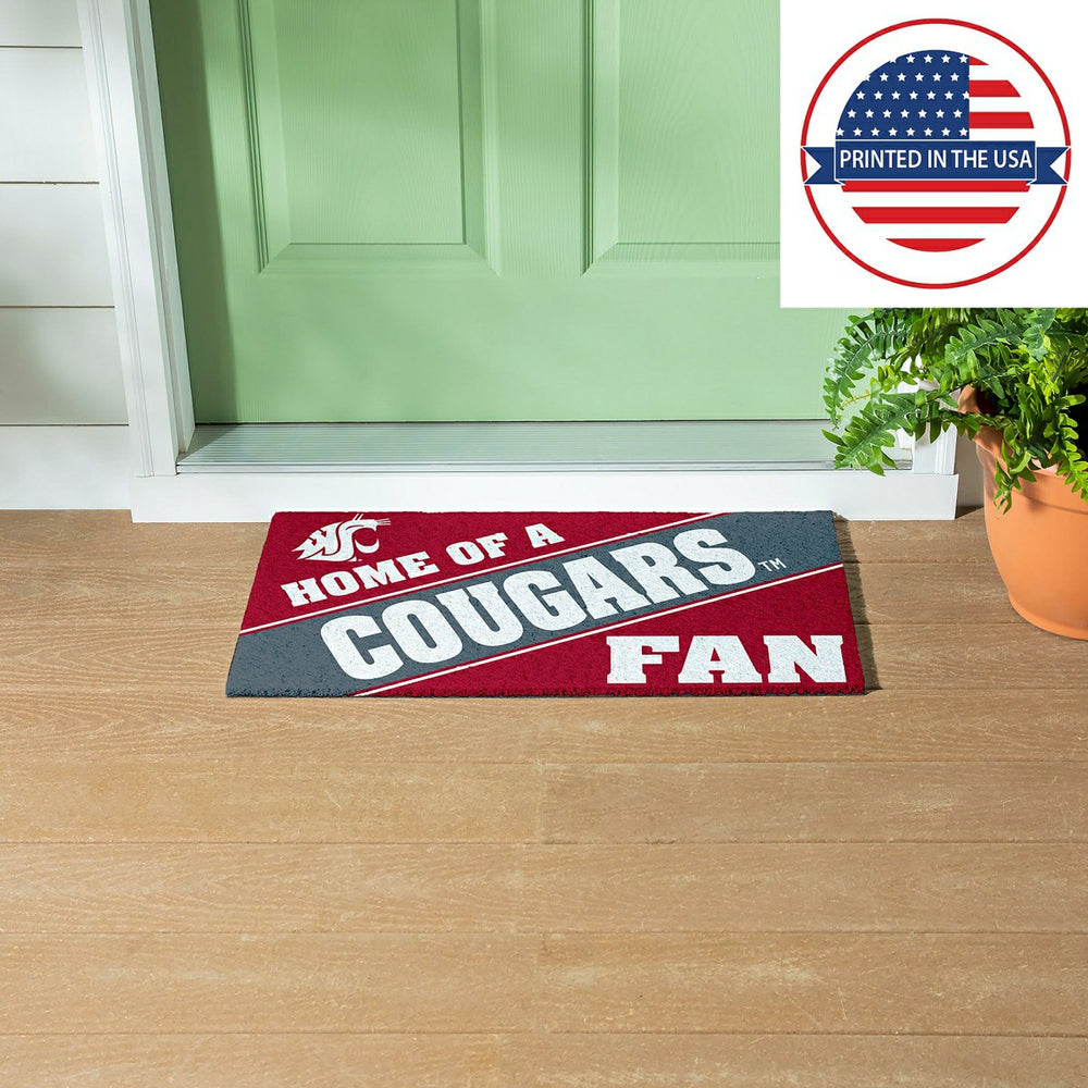 Washington State University, PVC Mat COLOR, Home of a Fan - Collegiate
