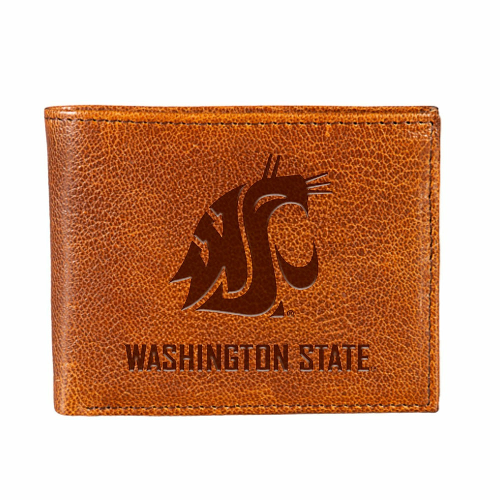 Washington State University, Embossed 100% Genuine Tumbled Leather Pas - Collegiate Home