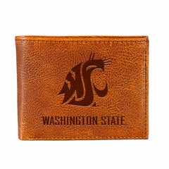 Washington State University, Embossed 100% Genuine Tumbled Leather Pas - Collegiate Home