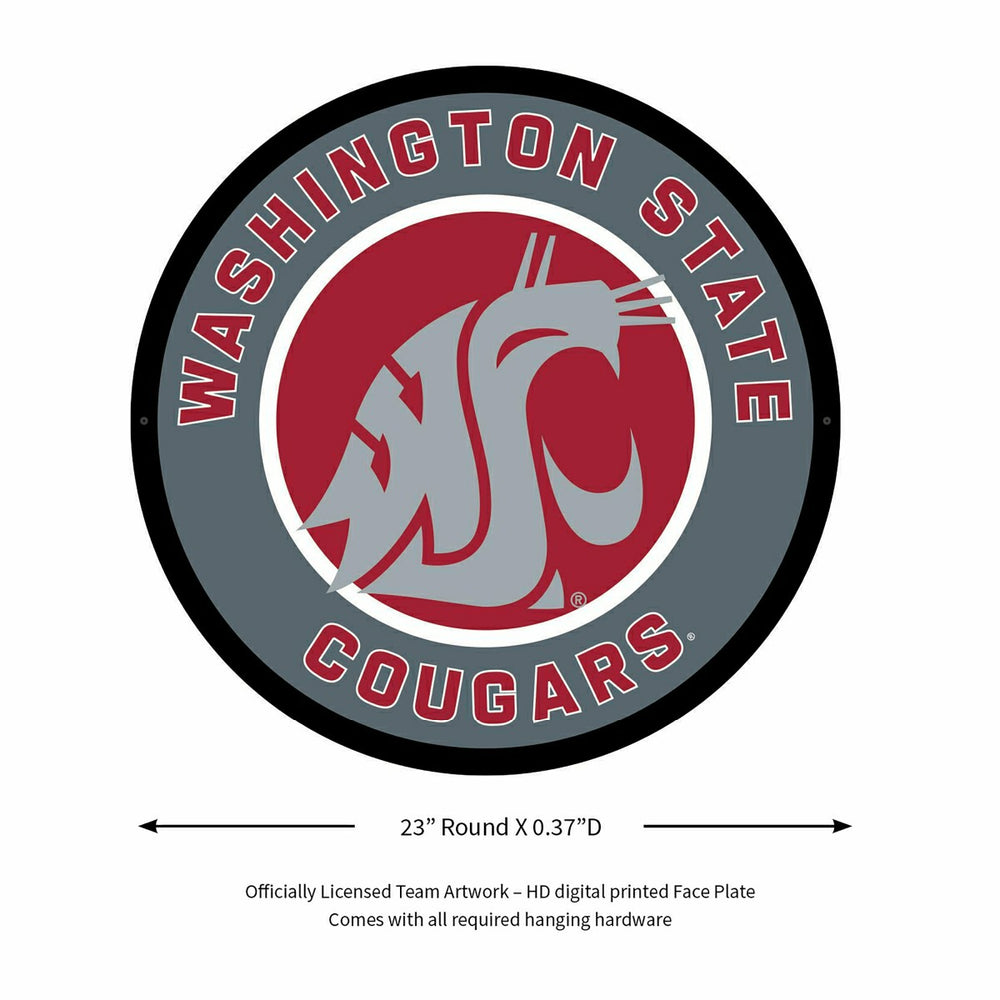 LED Wall Decor, Round, Washington State University - Collegiate Home