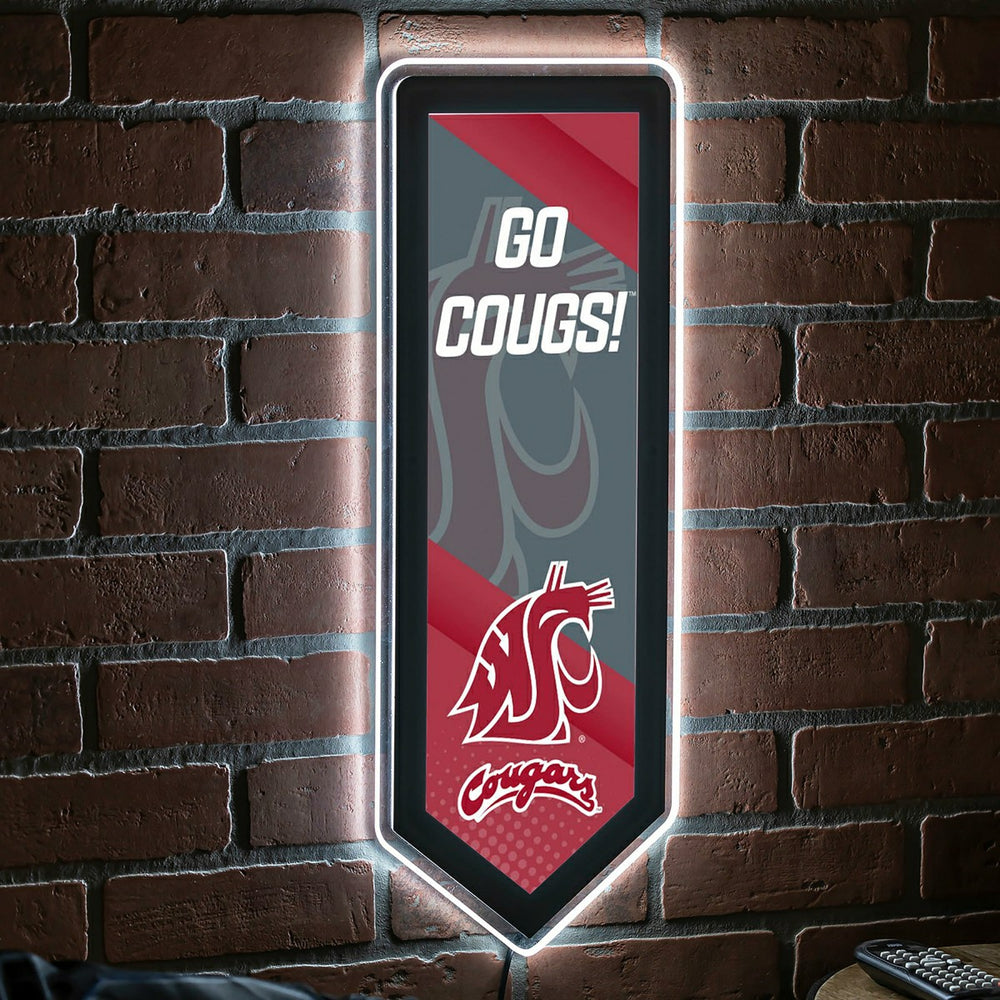 LED Wall Decor, Pennant, Washington State University - Collegiate Home