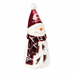 Washington State University Snowman LED Statuary, 8" - Collegiate Home