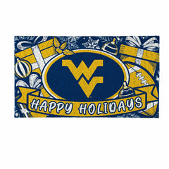 West Virginia University Holiday PVC Mat, 28"x16" - Collegiate