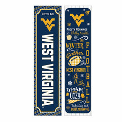 46" Double Sided Leaner, West Virginia University, Winter Seasonal - Collegiate Home