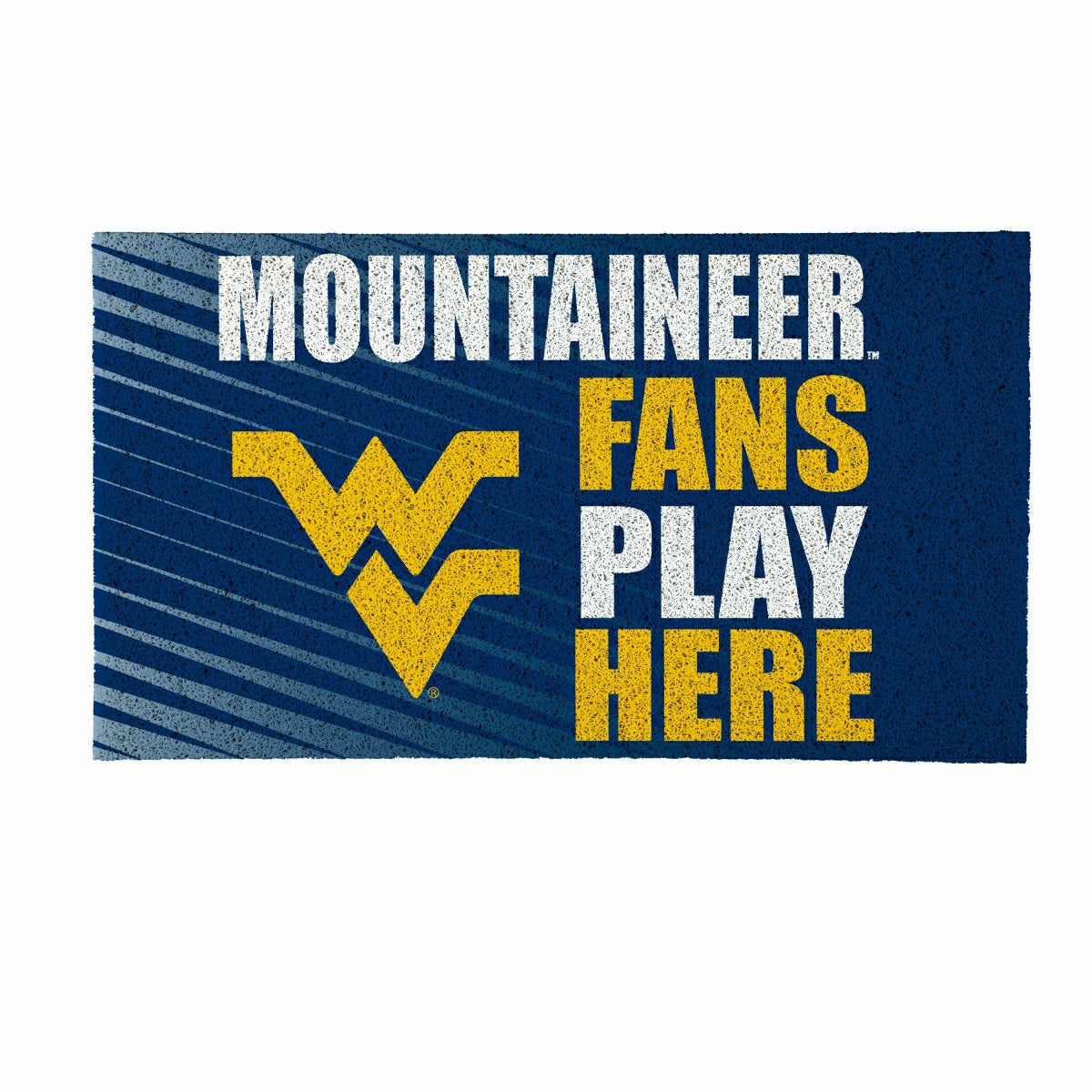 West Virginia University Fan Mat, 28"x16" - Collegiate