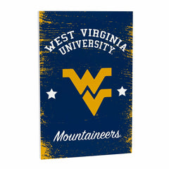West Virginia University Wood Wall Sign, 16x24 - Collegiate Home