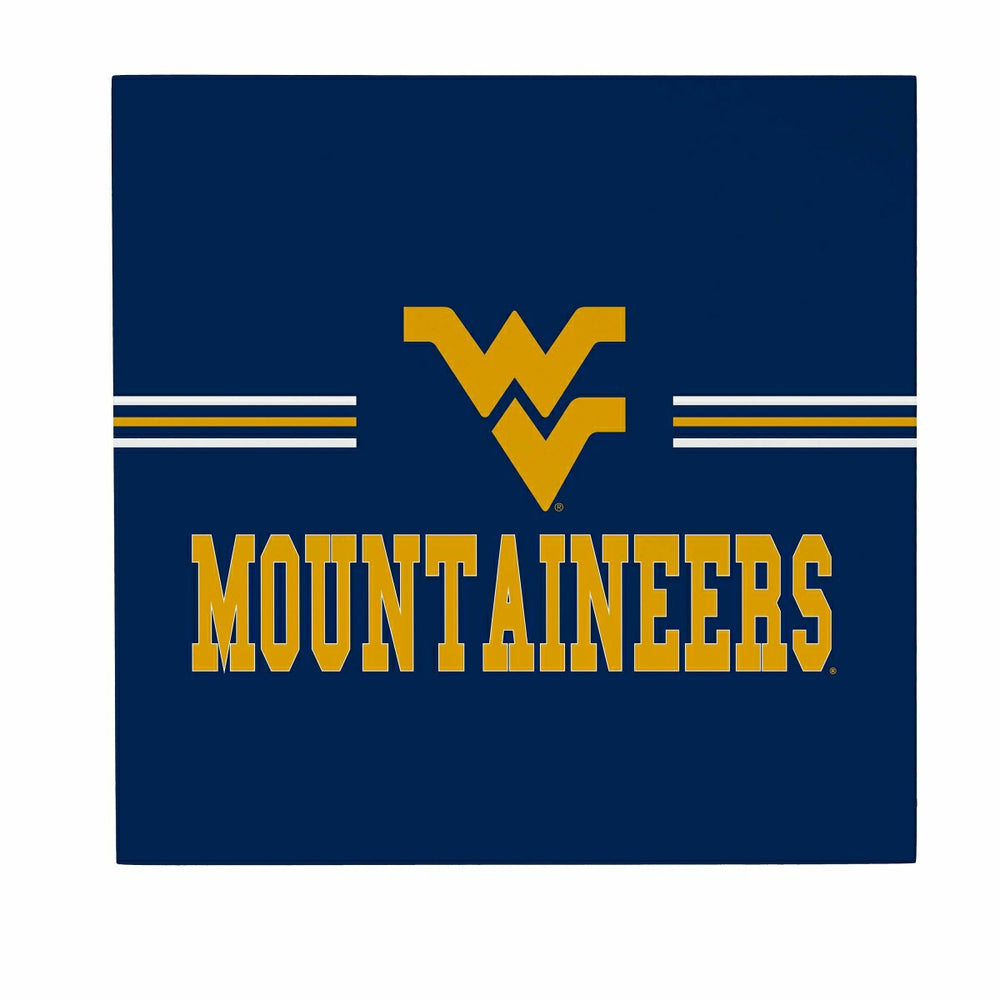 West Virginia University Wood Wall Sign, 12x12 - Collegiate Home
